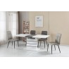 Mesa CHAMBERY, extensible, lacada blanca