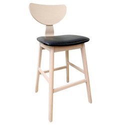 Taburete DUBLIN, madera de hevea, natural