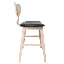Taburete DUBLIN, madera de hevea, natural