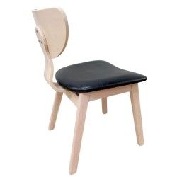 Silla DUBLIN, contrachapado de madera de hevea, natural