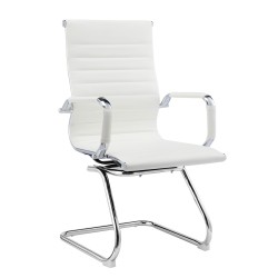 Sillón de oficina OLIVER, fijo de patín, cromado