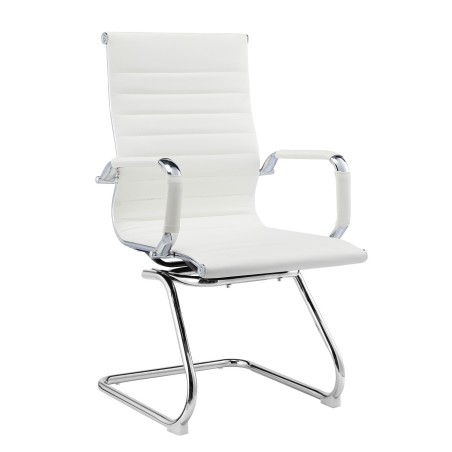 Sillón de oficina OLIVER, fijo de patín, cromado