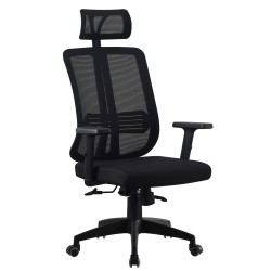 Sillón de oficina VITRÉ, alto, negro