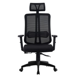 Sillón de oficina VITRÉ, alto, negro