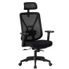 Sillón de oficina CLISSON, alto, negro