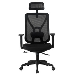 Sillón de oficina CLISSON, alto, negro