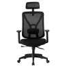 Sillón de oficina CLISSON, alto, negro