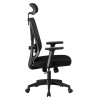 Sillón de oficina CLISSON, alto, negro