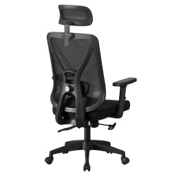 Sillón de oficina CLISSON, alto, negro