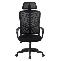 Sillón de oficina MELLAC, alto, negro