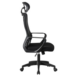 Sillón de oficina MELLAC, alto, negro