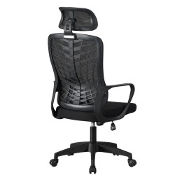 Sillón de oficina MELLAC, alto, negro