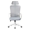 Sillón de oficina MELLAC, alto, blanco