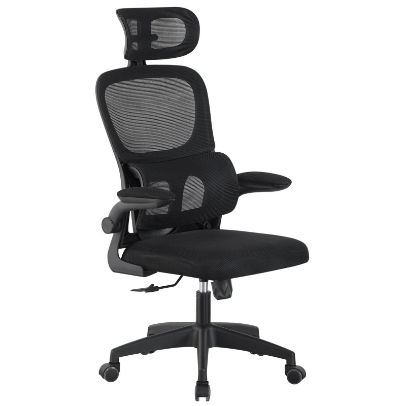 Sillón de oficina BERNAY, alto, negro
