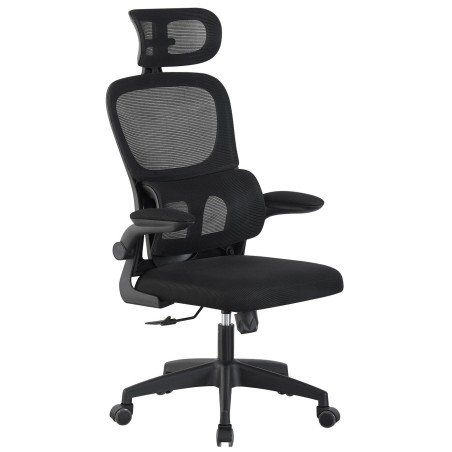 Sillón de oficina BERNAY, alto, negro