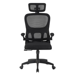 Sillón de oficina BERNAY, alto, negro