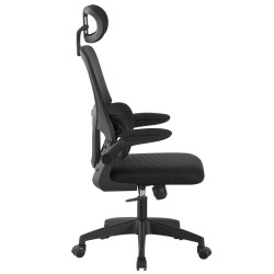 Sillón de oficina BERNAY, alto, negro