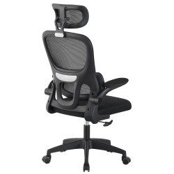 Sillón de oficina BERNAY, alto, negro