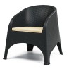 Sillón SURF, apilable, polipropileno marrón chocolate