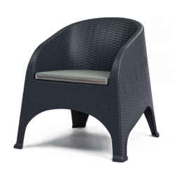 Sillón SURF, apilable, polipropileno antracita