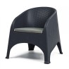 Sillón SURF, apilable, polipropileno antracita