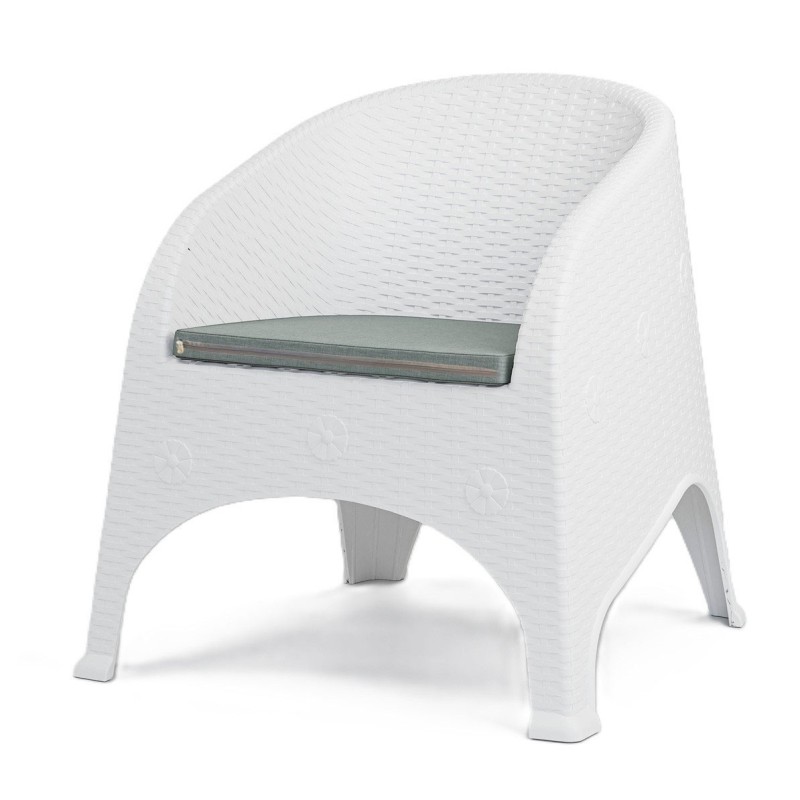 Sillón SURF, apilable, polipropileno blanco