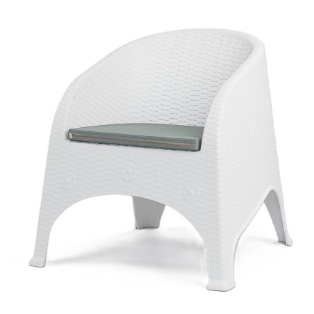 Sillón SURF, apilable, polipropileno blanco