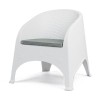 Sillón SURF, apilable, polipropileno blanco