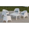 Sillón SURF, apilable, polipropileno blanco