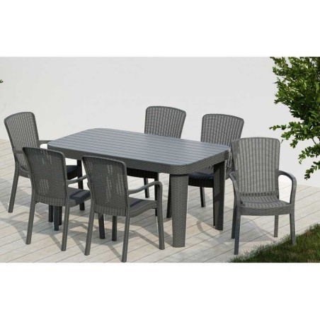 Mesa MOJÁCAR, polipropileno gris