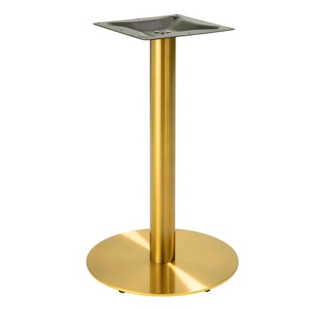 Base de mesa BOMBAY 72DO, acero inoxidable, dorada, base de acero de 8 mm. 45 cms de diámetro