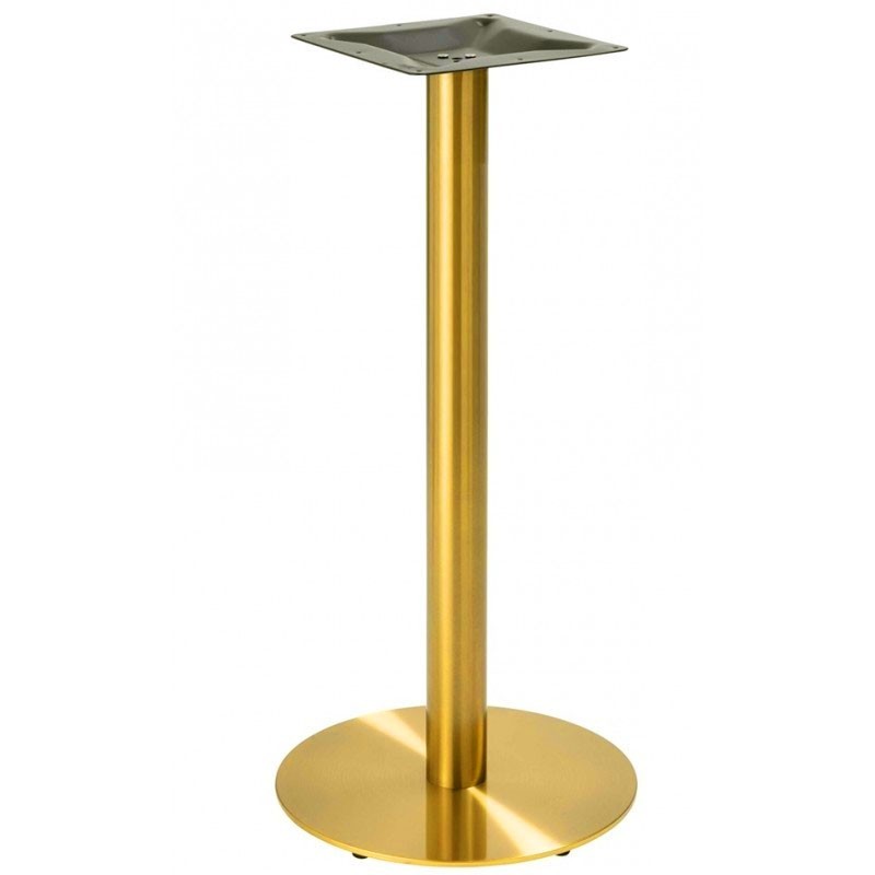 Base de mesa BOMBAY 110DO, acero inoxidable, dorada, base de acero de 8 mm. 45 cms de diámetro
