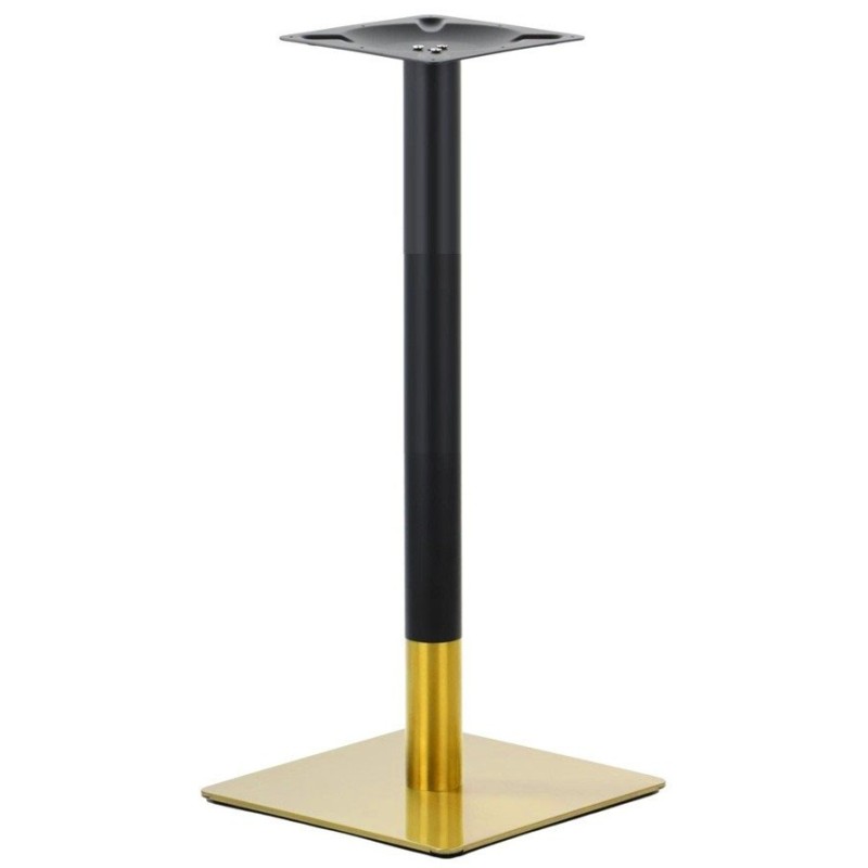 Base de mesa VERSALLES NEW 110 CUDO, alta, dorada y negra, 45 x 45 cms