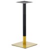 Base de mesa VERSALLES NEW 110 CUDO, alta, dorada y negra, 45 x 45 cms