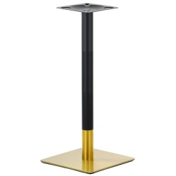 Base de mesa VERSALLES NEW 110 CUDO, alta, dorada y negra, 45 x 45 cms