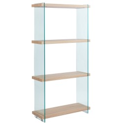 Estantería OSIRIS NEW, madera, cristal templado