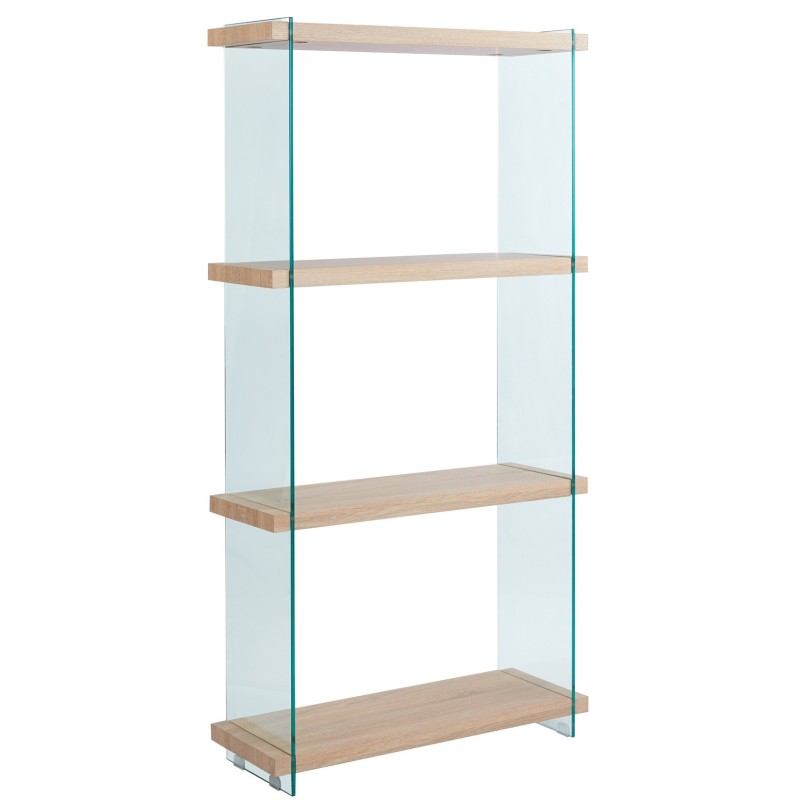 Estantería OSIRIS NEW, madera, cristal templado