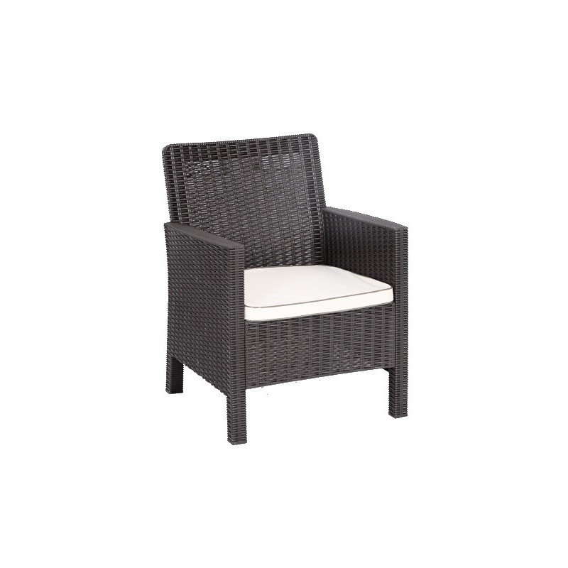 Sillón ADRIATICO, polipropileno marrón chocolate
