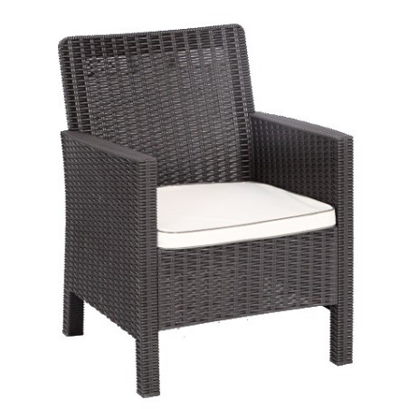 Sillón ADRIATICO, polipropileno marrón chocolate
