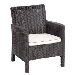 Sillón ADRIATICO, polipropileno marrón chocolate