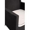 Sillón ADRIATICO, polipropileno marrón chocolate