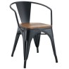 Sillón TOL EK WOOD, acero, negro