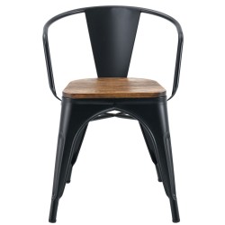 Sillón TOL EK WOOD, acero, negro