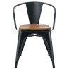 Sillón TOL EK WOOD, acero, negro