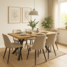 Mesa OLITE 180RT, metal, madera