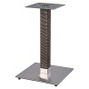 Base de mesa OLBY 72, columna revestida, base de acero de 8 mm. 45 x 45 cm