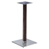 Base de mesa OLBY 110, alta, columna revestida, base de acero de 8 mm. 45 x 45 cm