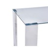 Mesa BETSY, acero inoxidable, cristal templado