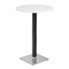 Base de mesa OLBY 110, alta, columna revestida, base de acero de 8 mm. 45 x 45 cm