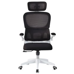 Sillón de oficina BERNAY, alto, blanco